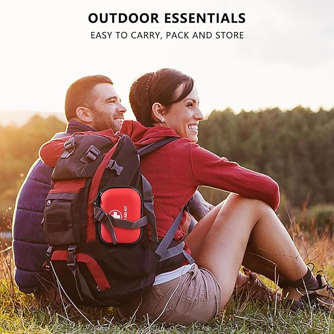 Compact First Aid Kit - Essential 200-Piece Medical Supplies for Car & Outdoor