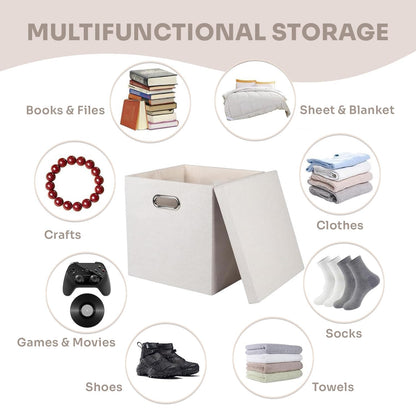Multifunctional storage box with items it can hold