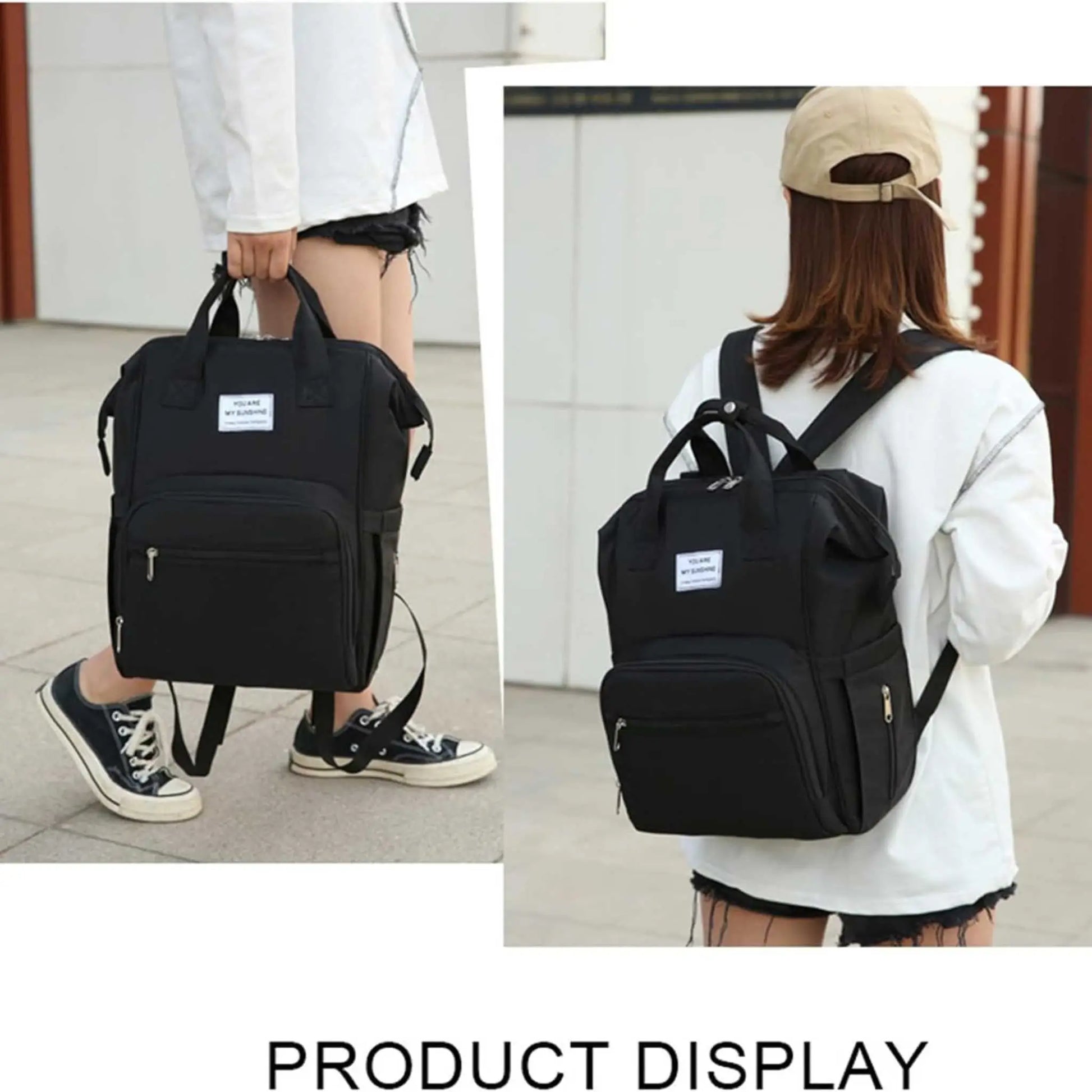 Experience the best diaper bag with this large capacity diaper backpack, perfect for parents on the go.