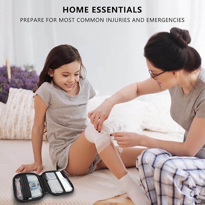 Compact First Aid Kit - Essential 200-Piece Medical Supplies for Car & Outdoor